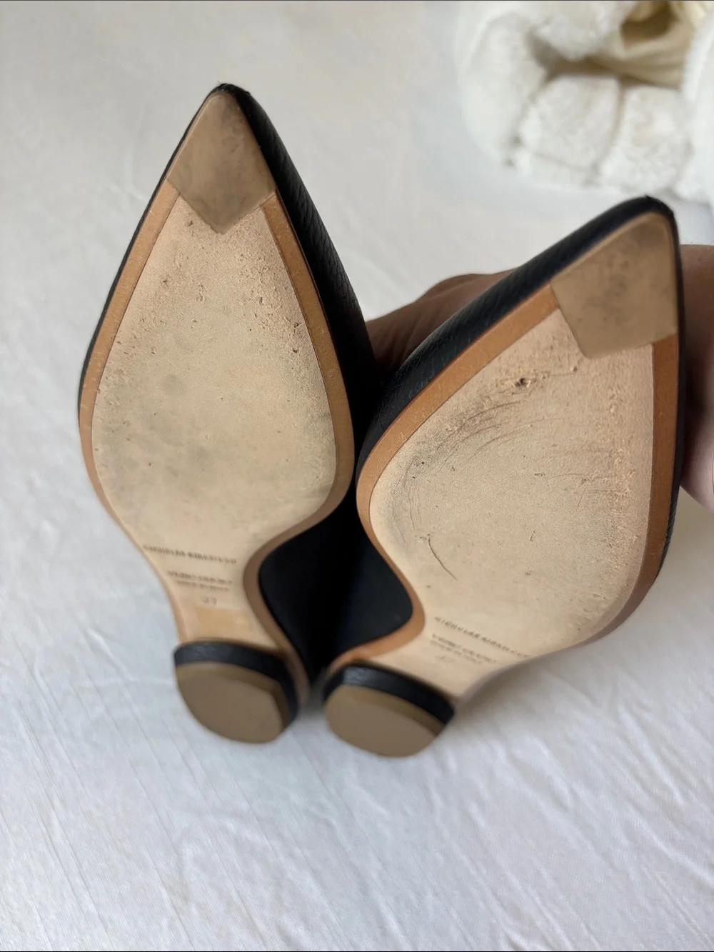 Nicholas Kirkwood Black Pointed Toe Leather Beya Flats